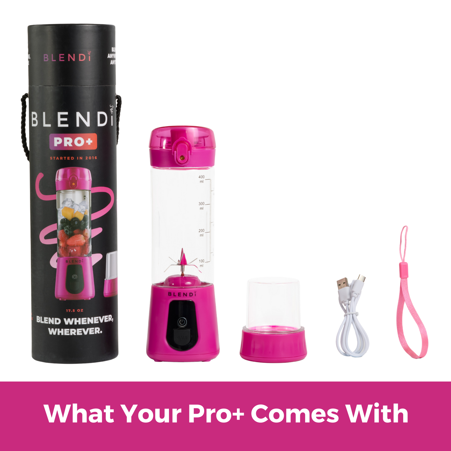 Pro+ Ice Crushing Portable Blender (17oz)